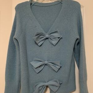 Tiffany blue alpaca wool sweater